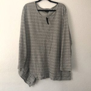 🆕 Lane Bryant Pin Stripped Glitter Dots Color Block Stripped Tunic Style Top